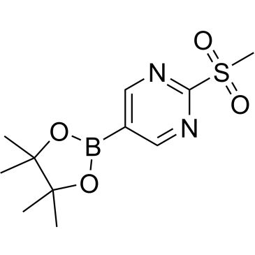 2-(methylsulfonyl)-5-(4,4,5,5-tetramethyl-1,3,2-dioxaborolan-2-yl)pyrimidineCas:1417628-73-9